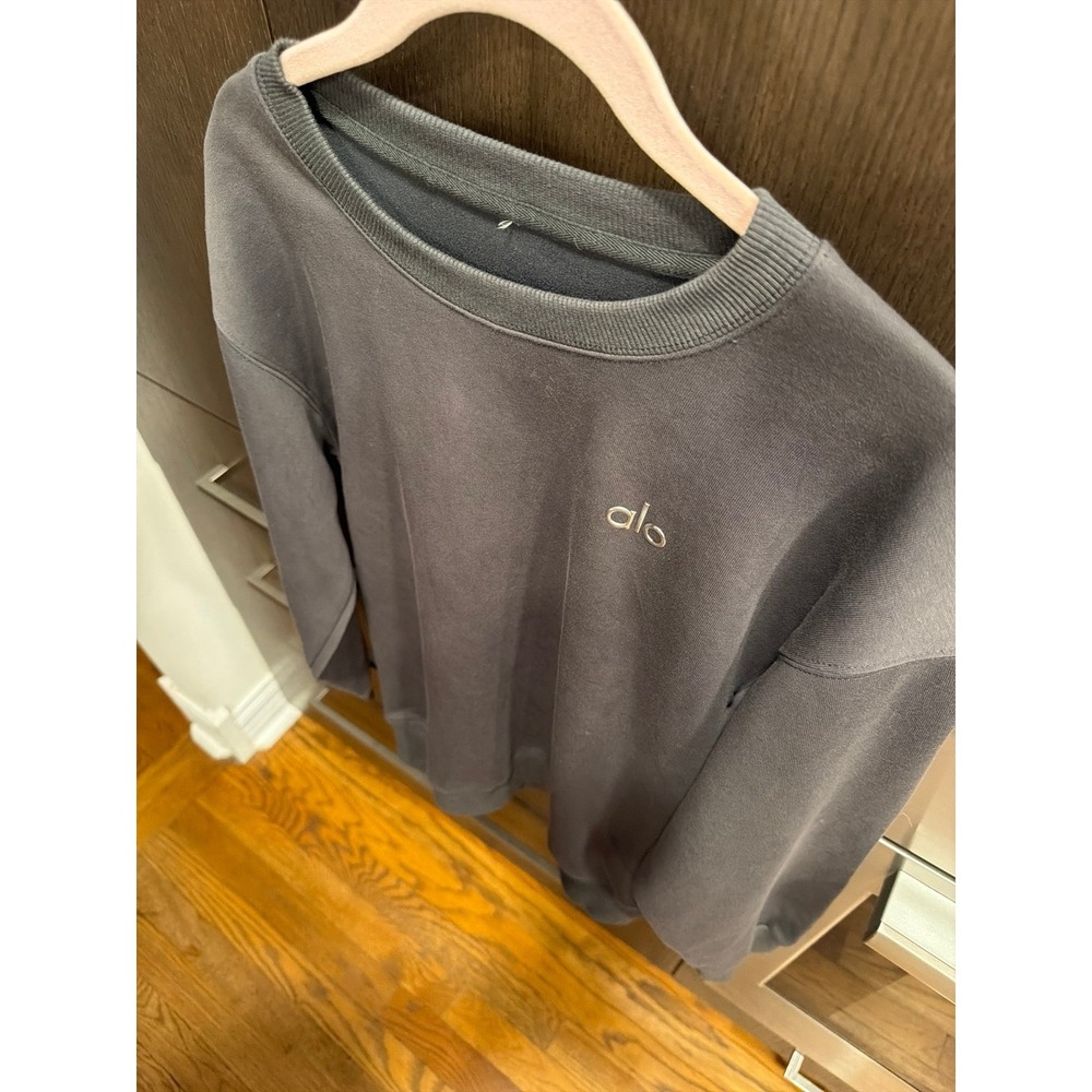 Alo Yoga Accolade Crew Neck Pullover oversized woman's Medium - Picture 2 of 3